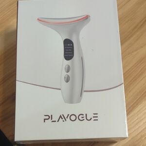 Plavogue Handheld Skin Beauty Device - White with Rose Accents